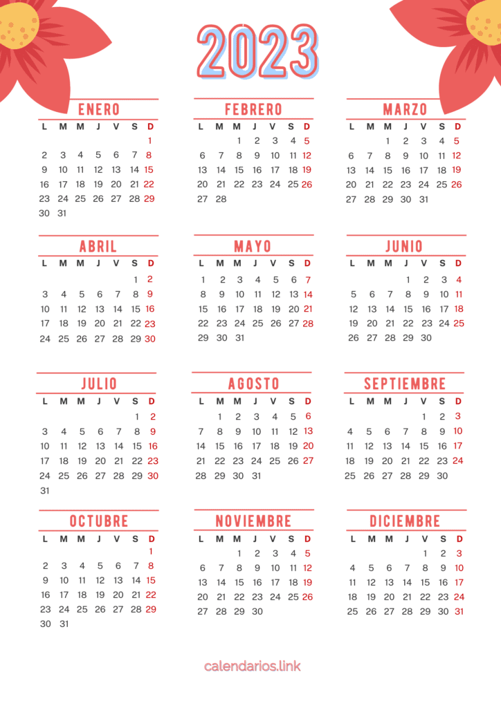 Calendarios 2023 Para Imprimir 【 ️2023】 3618